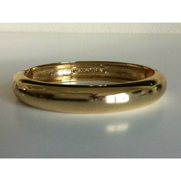 Talbots Clamper Bracelet Gold Tone Bangle 7.25"